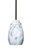 Besa Lighting 1TT-4126MG-BR - Besa Pera 9 Stem Pendant Bronze Marble Grigio 1x100W Medium Base