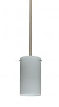 Besa Lighting 1TT-4404KR-LED-SN - Besa Stem Stilo 7 Pendant Satin Nickel Chalk 1x9W LED