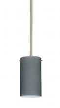 Besa Lighting 1TT-4404TN-HAL-SN - Besa Stem Stilo 7 Pendant Satin Nickel Titan 1x40W G9