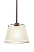 Besa Lighting 1TT-PIC9WH-LED-BR - Besa Pendant Pica 9 Bronze White Sand 1x9W LED