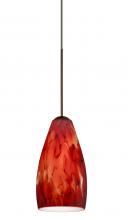 Besa Lighting 1XC-719841-LED-BR - Besa Pendant Karli Bronze Garnet 1x5W LED