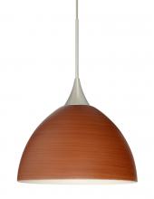 Besa Lighting 1XT-4679CH-LED-SN - Besa Pendant Brella Satin Nickel Cherry 1x6W LED