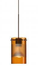 Besa Lighting 1XT-6524EG-BR - Besa Pendant Scope Bronze Armagnac/Frost 1x50W Halogen Mr16