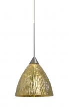 Besa Lighting 1XT-EVEGS-SN - Besa, Eve Cord Pendant, Stone Gold Foil, Satin Nickel Finish, 1x50W Halogen