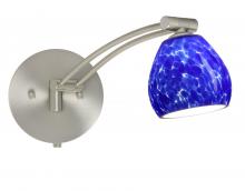 Besa Lighting 1WW-560586-SN - Besa Wall Tay Tay Satin Nickel Blue Cloud 1x50W Halogen Gy6.35