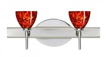 Besa Lighting 2SW-185841-CR - Besa Divi Wall 2SW Garnet Chrome 2x40W G9