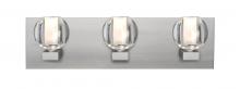 Besa Lighting 3WF-BOCACL-SN - Besa, Boca Vanity, Clear, Satin Nickel Finish, 3x40W Halogen