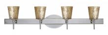 Besa Lighting 4SW-5125GF-CR - Besa Wall Nico 4 Chrome Stone Gold Foil 4x40W G9