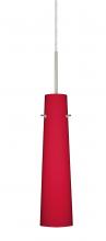 Besa Lighting B-5674RM-LED-SN - Besa Camino Pendant For Multiport Canopy Satin Nickel Ruby Matte 1x5W LED