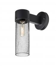 Besa Lighting JUNI10CL-WALL-BK - Besa, Juni 10 Outdoor Sconce, Clear Bubble, Black Finish, 1x60W Medium Base