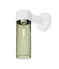 Besa Lighting JUNI10MS-WALL-WH - Besa, Juni 10 Outdoor Sconce, Moss Bubble, White Finish, 1x60W Medium Base