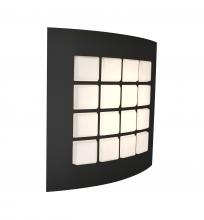 Besa Lighting QUAD13-LED-BK - Besa, Quad 13 Sconce, Opal/Black, 1x15W LED