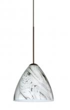 Besa Lighting RXP-1779MG-BR - Besa Pendant Mia Bronze Marble Grigio 1x50W Halogen