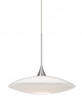 Besa Lighting RXP-629406-SN - Besa Pendant Spazio Satin Nickel Opal Glossy 1x50W Halogen