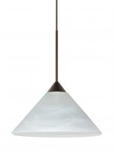 Besa Lighting X-117652-BR-L - Besa Pendant For Multiport Canopy Kona Bronze Marble 1x50W Halogen, 15Ft. Cord