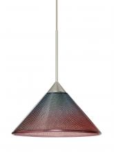 Besa Lighting X-117691-LED-SN-L - Besa Pendant For Multiport Canopy Kona Satin Nickel Bi-Color 1x5W LED, 15Ft. Cord