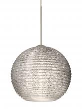 Besa Lighting X-4615GL-SN-L - Besa Pendant For Multiport Canopy Kristall 6 Satin Nickel Glitter 1x35W Halogen, 15Ft