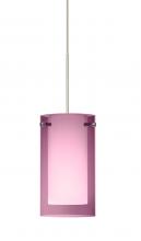 Besa Lighting XP-A44007-SN - Besa Pendant Pahu 4 Satin Nickel Transparent Amethyst/Opal 1x35W Halogen