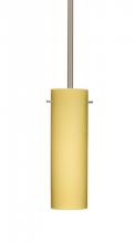 Besa Lighting 1TT-4930VM-LED-SN - Besa Stem Copa Pendant Satin Nickel Vanilla Matte 1x9W LED