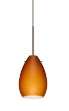 Besa Lighting 1XP-171380-BR - Besa Pendant Pera 6 Bronze Amber Matte 1x50W Halogen