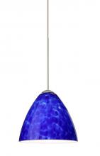 Besa Lighting 1XP-177986-SN - Besa Pendant Mia Satin Nickel Blue Cloud 1x50W Halogen