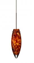 Besa Lighting RXP-409618-BR - Besa Pendant Juliette Bronze Amber Cloud 1x35W Halogen