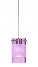 Besa Lighting 1XP-6524EA-SN - Besa Pendant Scope Satin Nickel Amethyst/Frost 1x50W Halogen Mr16