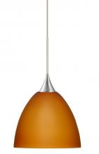 Besa Lighting 1XT-757080-LED-SN - BESA PENDANT SASHA SATIN NICKEL AMBER MATTE 1X6W LED