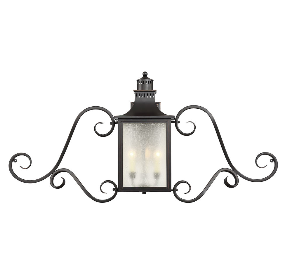 Monte Grande Wall Mount Lantern w/ Scrolls