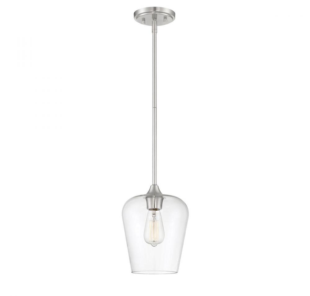 Octave 1-Light Pendant in Satin Nickel