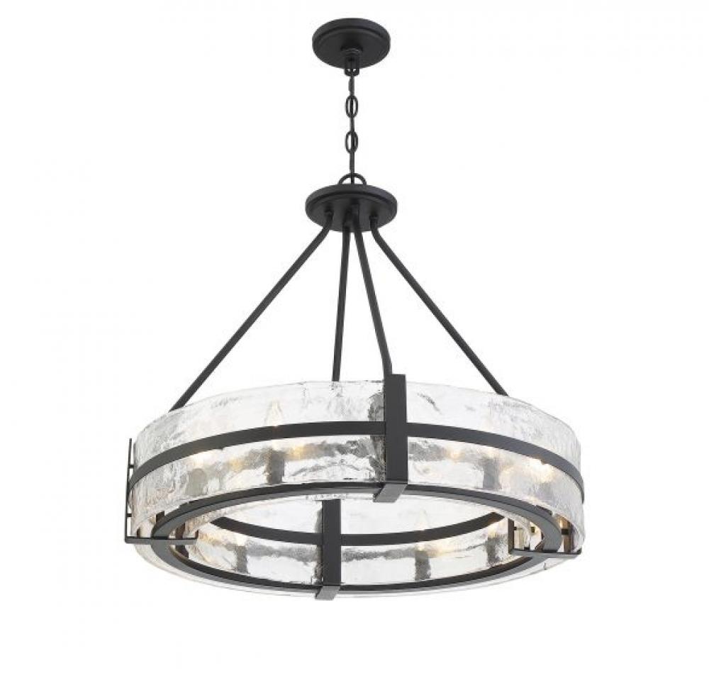 Hudson 8-Light Pendant in Matte Black