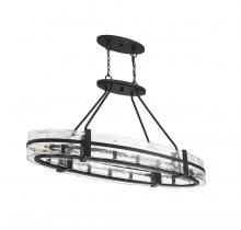 Savoy House 1-1852-10-89 - Hudson 10-Light Oval Chandelier in Matte Black