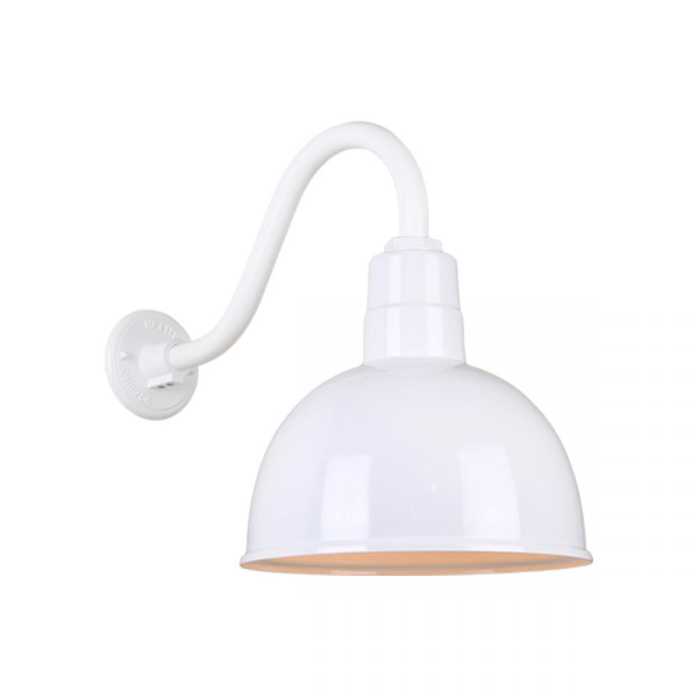 12" Gooseneck Light Deep Bowl Shade, QSNB-42 Arm