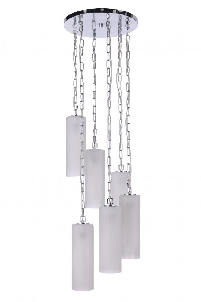 Myos 6 Light Pendant in Chrome