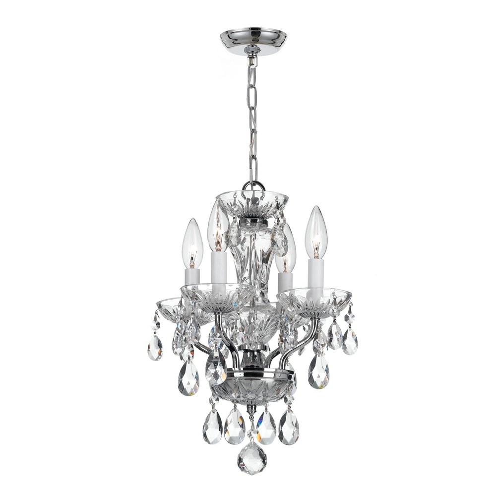 Traditional Crystal Swarovski Strass 4 Light Chrome Mini Chandelier 2km4z Cappadonna S Of Arizona