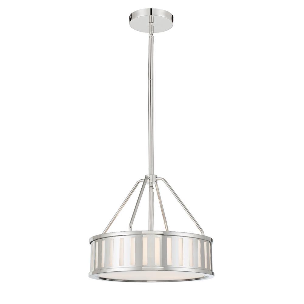 Kendal 3 Light Polished Nickel Mini Chandelier