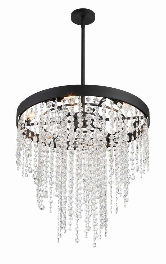 Winham 6 Light Black Forged Chandelier