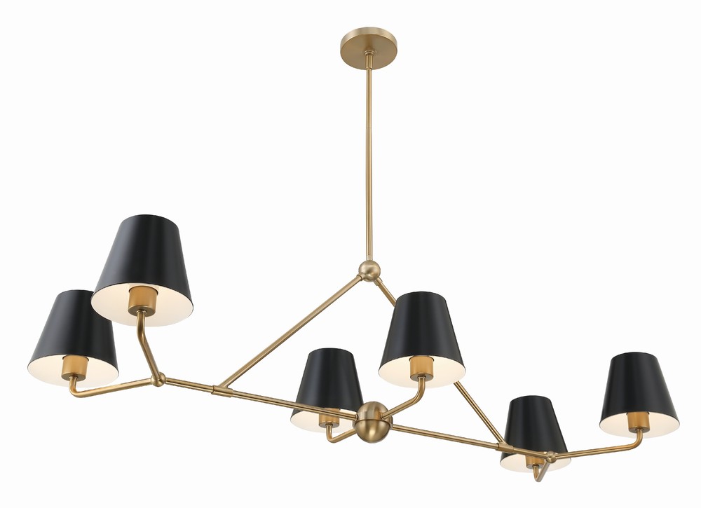 Xavier 6 Light Vibrant Gold Chandelier