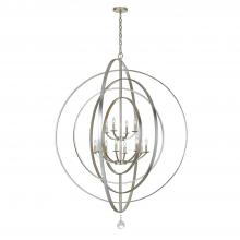 Crystorama 590-SA - Luna 12 Light Antique Silver Sphere Chandelier