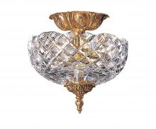 Crystorama 66-CT-OB - Crystorama 2 Light Olde Brass Cast Semi Flush Mount