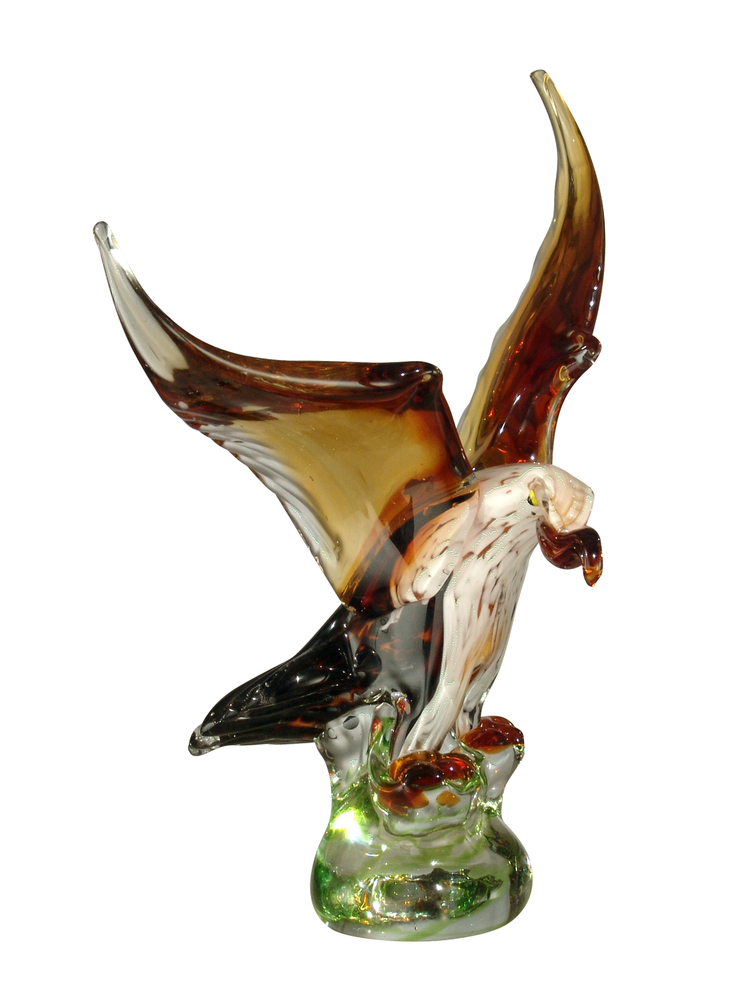 Bald Eagle Handcrafted Art Glass Figurine