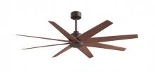 Matthews Fan Company AN-TB-WN-64 - Ariella 8-blade ceiling fan in Textured Bronze and Walnut Tone blades