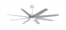 Matthews Fan Company ANLK-MWH-BW-64 - Ariella 8-blade ceiling fan in Matte White and Barn Wood Tone blades