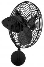 Matthews Fan Company BP-BK-MTL - Bruna Parede wall fan in Matte Black finish.