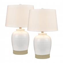 ELK Home Plus S0019-9468/S2 - Peli 28'' High 1-Light Table Lamp - Set of 2 White