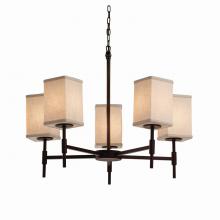 Justice Design Group FAB-8410-15-CREM-DBRZ - Union 5-Light Chandelier