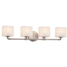 Justice Design Group FSN-8464-55-OPAL-NCKL - Bronx 4-Light Bath Bar