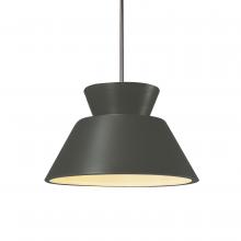 Justice Design Group CER-6420-PWGN-NCKL-RIGID - Trapezoid 1-Light Pendant