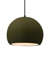 Justice Design Group CER-6535-MGRN-MBLK-BKCD - Large Globe 1-Light Pendant