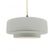 Justice Design Group CER-6545-BIS-MBLK-BEIG-TWST - Large Tier 1-Light Pendant